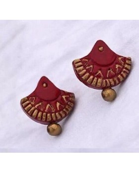 Handpainted Terracotta Jewellery – Ear rings Handpainted Terracotta Jewellery – Ear rings
